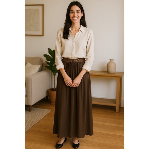 NWT i Jeans by Buffalo brown skirt maxi small - Picture 1 of 13